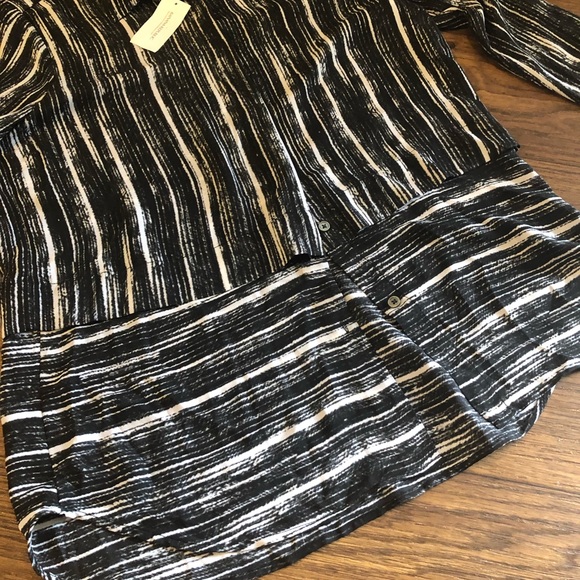 NWT Banana Republic Black & White Blouse - Picture 5 of 7